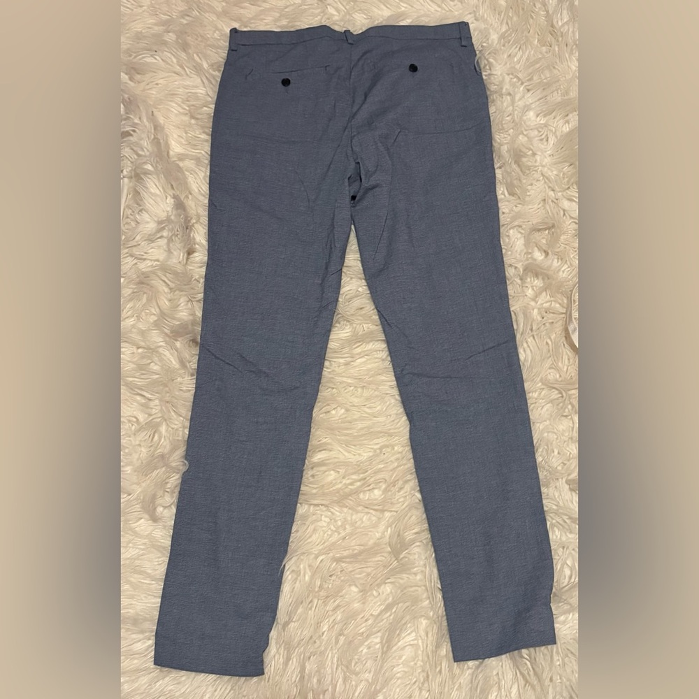 H&M Men's Super Skinny Fit Suit Pants Blue Size 34R - Picture 3 of 3